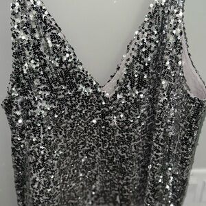 J. Crew Silver Sequin Tank Top